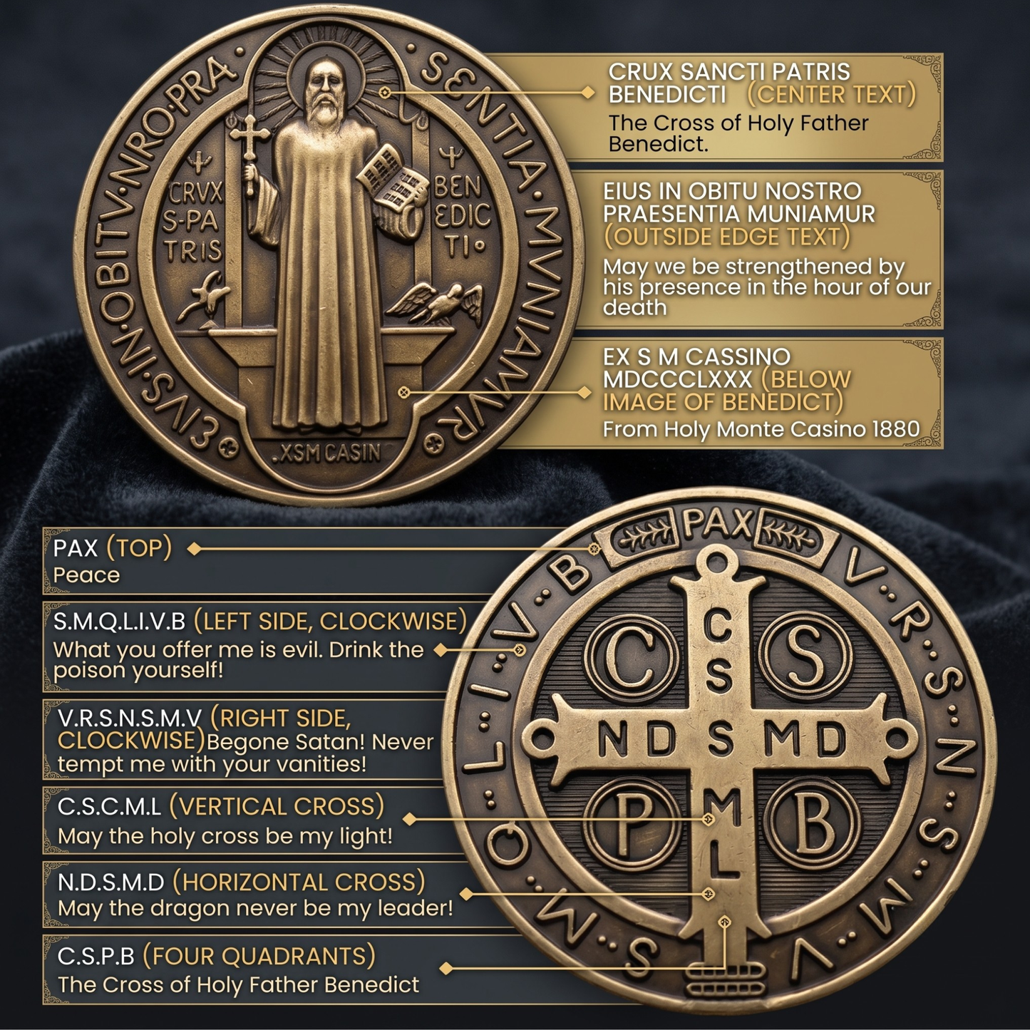 The Contra Malum Bracelet — St. Benedict Crucifix & Medal